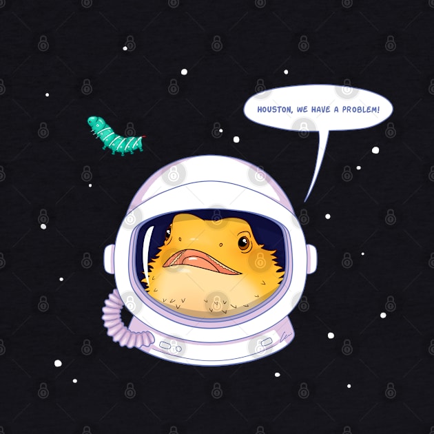 Astronaut Bearded Dragon, Space Theme! by anacecilia